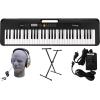 imageCasio Casiotone CTS200RD  61Key Portable Keyboard for Beginners  400 Tones 77 Rhythms LCD Display Dance Music Mode USBMIDI Stereo Speakers  Includes Power Supply ampamp Music Rest  RedBlack