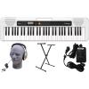 imageCasio Casiotone CTS200RD  61Key Portable Keyboard for Beginners  400 Tones 77 Rhythms LCD Display Dance Music Mode USBMIDI Stereo Speakers  Includes Power Supply ampamp Music Rest  RedWhite