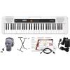 imageCasio Casiotone CTS200RD  61Key Portable Keyboard for Beginners  400 Tones 77 Rhythms LCD Display Dance Music Mode USBMIDI Stereo Speakers  Includes Power Supply ampamp Music Rest  RedWhite