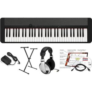 imageCasio Casiotone CTS1  61Key TouchSensitive Retro Keyboard  Sleek Portable Design for Beginners to Pros  Stereo Grand Piano  60 AiX Tones  USBMIDI Connectivity  RedBlack