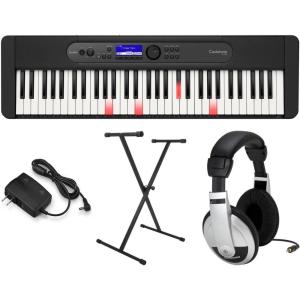 imageCasio Casiotone LKS450  61Key TouchResponsive Portable Keyboard with Key Lighting System  600 Tones 200 Rhythms StepUp Lessons USBMIDI Surround Sound Chordana App CompatiblePremium Pack